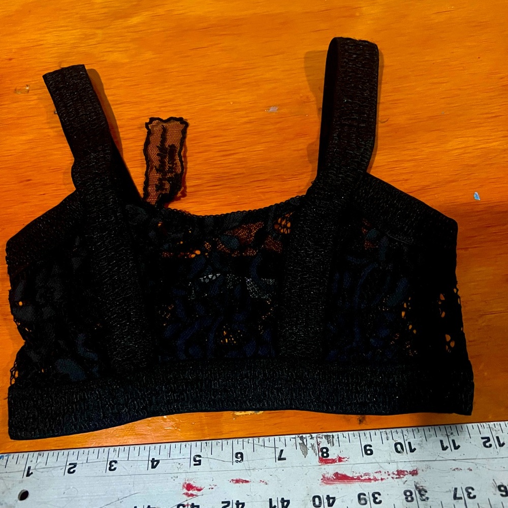 For Love and Lemons Black Lace Bra